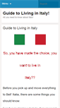 Mobile Screenshot of guidetolivinginitaly.com