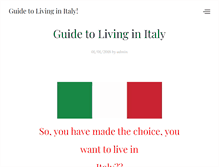 Tablet Screenshot of guidetolivinginitaly.com